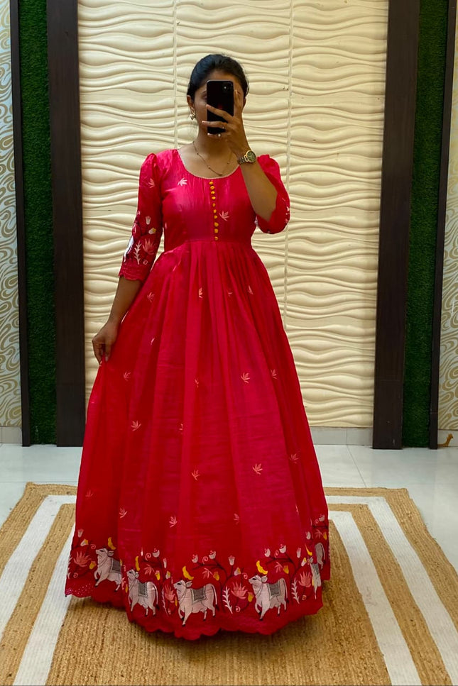 South Special Pichwai Embroidery Gown SS638