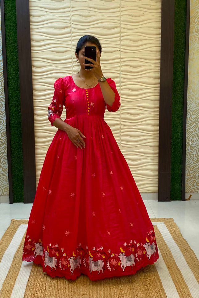 South Special Pichwai Embroidery Gown SS638