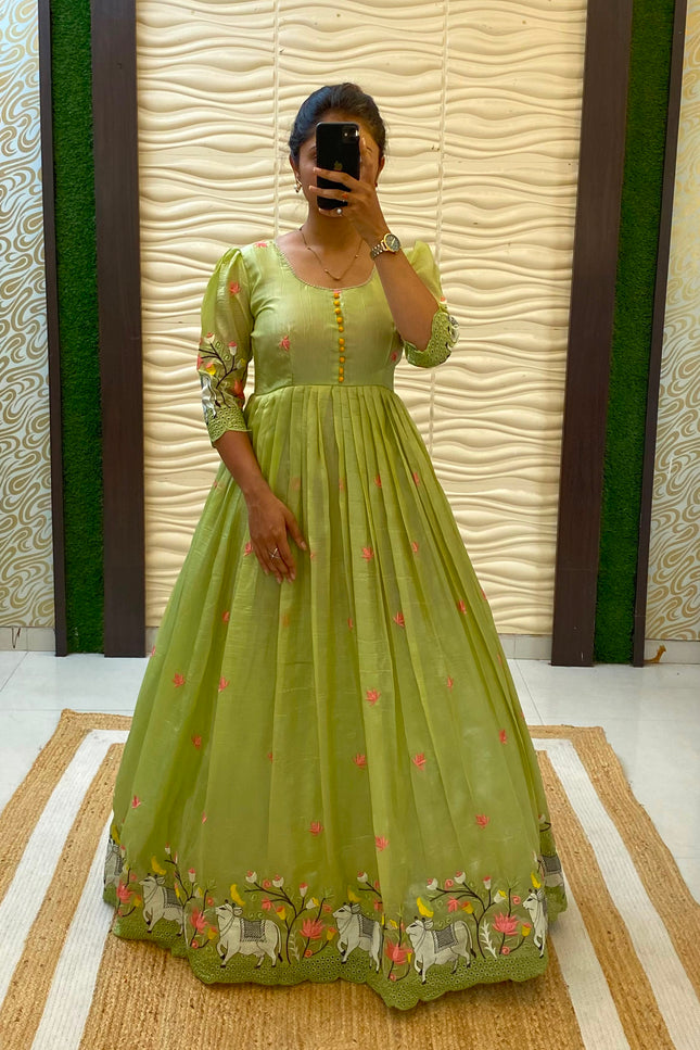 South Special Pichwai Embroidery Gown SS638