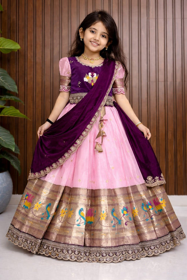 PAITHANI KIDS LEHENGA CHOLI SS619