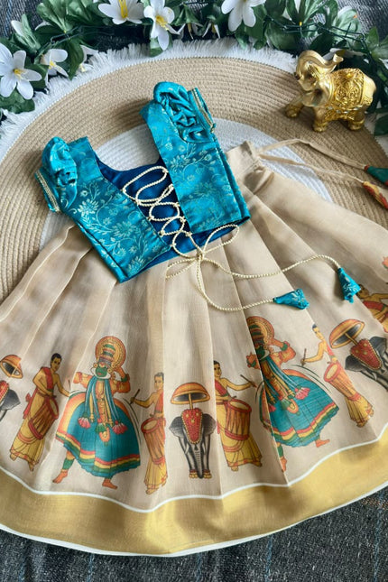 Onam Special Traditional Girls’ Lehenga Set SS616