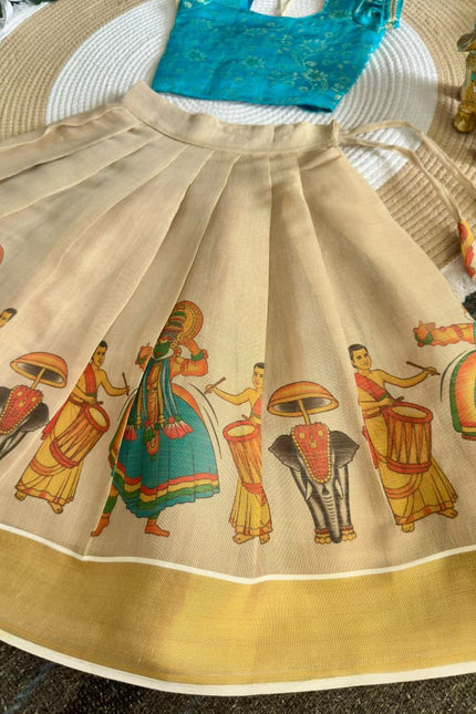Onam Special Traditional Girls’ Lehenga Set SS616