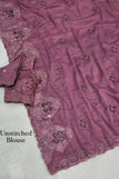 blouse unstitched / onion pink