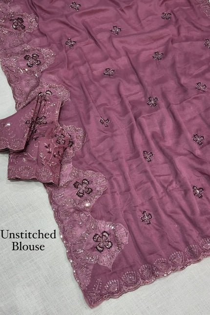 Grace meets glamour in this ethereal colored saree SS634