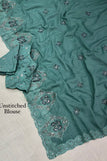 blouse unstitched / sea green