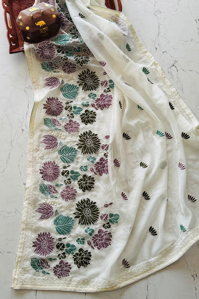 Pure Soft Tebby Orgenza saree SS625