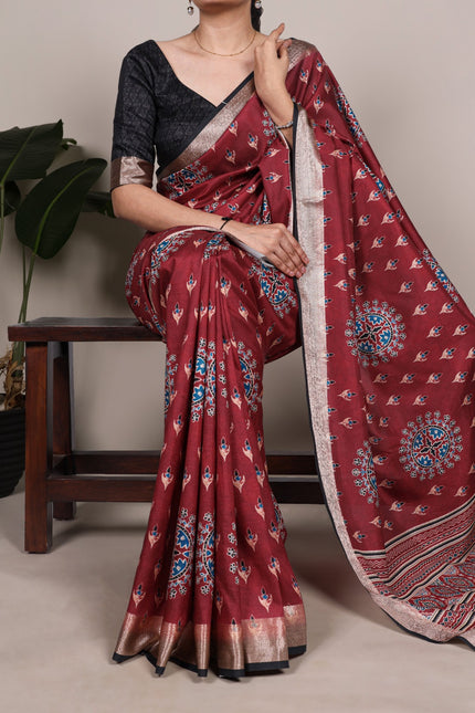 Tasar silk saree  SS628