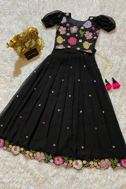 Super designer sequins crop top for kids SS637