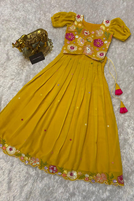 Super designer sequins crop top for kids SS637