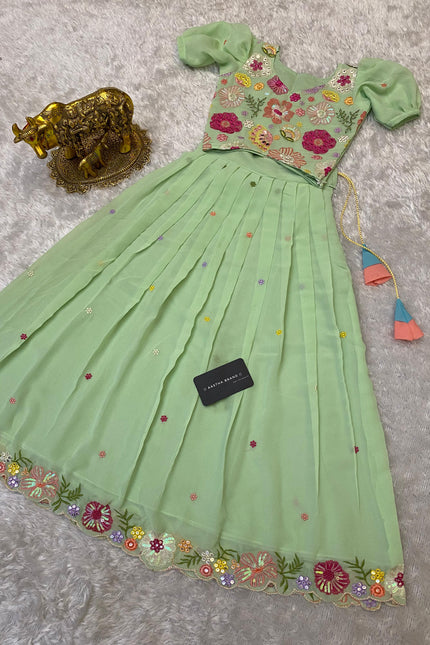 Super designer sequins crop top for kids SS637