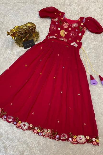 Super designer sequins crop top for kids SS637