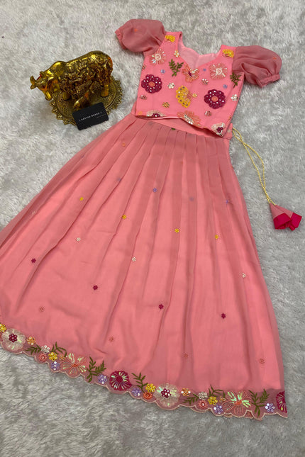 Super designer sequins crop top for kids SS637