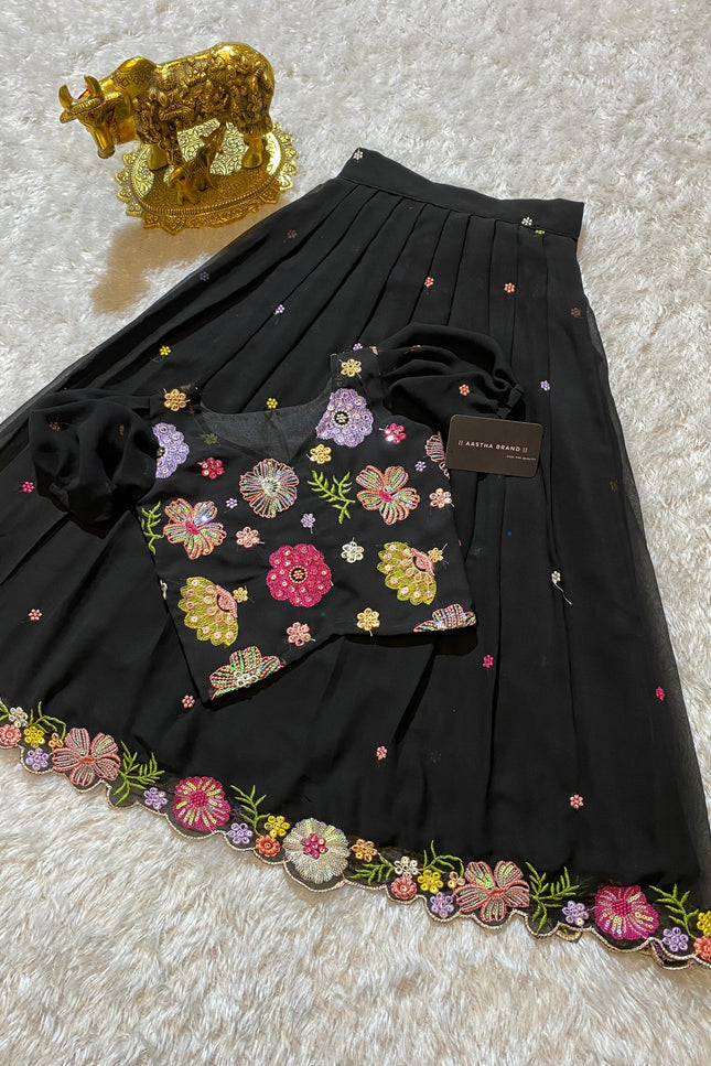 Super designer sequins crop top for kids SS637