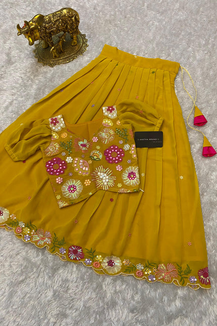 Super designer sequins crop top for kids SS637