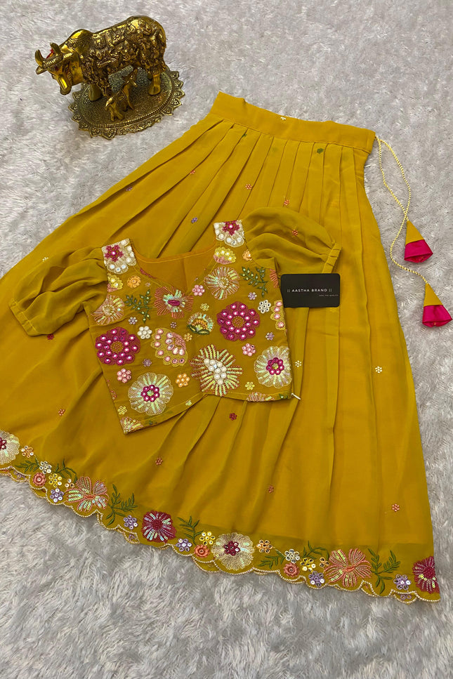 Super designer sequins crop top for kids SS637