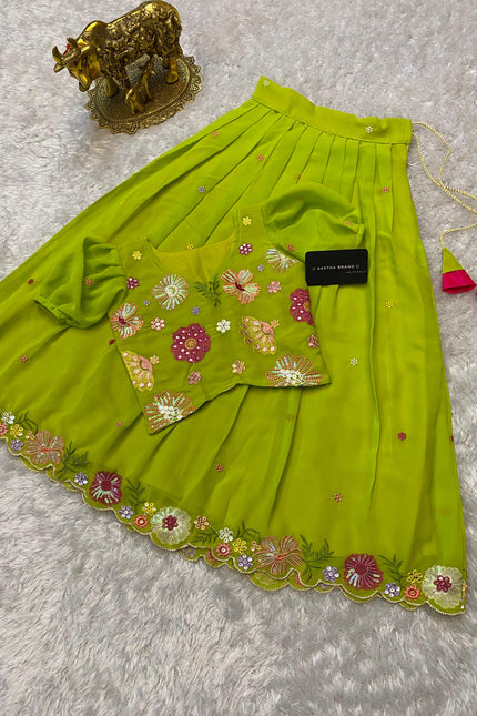 Super designer sequins crop top for kids SS637