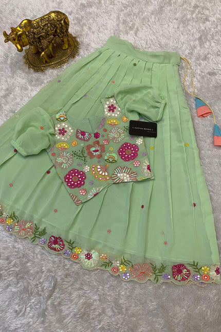 Super designer sequins crop top for kids SS637