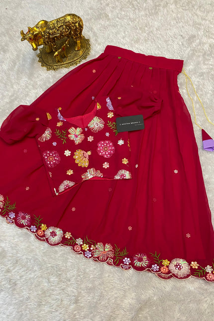 Super designer sequins crop top for kids SS637