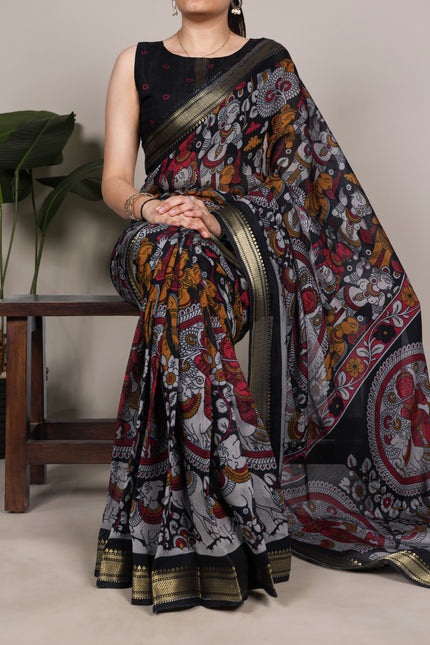 Elegant Kalamkari artistry Saree SS627