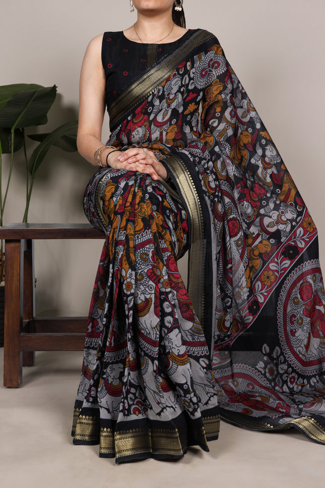 Elegant Kalamkari artistry Saree SS627