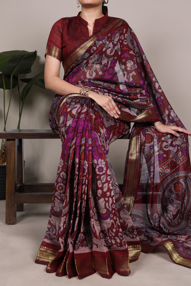 Elegant Kalamkari artistry Saree SS627