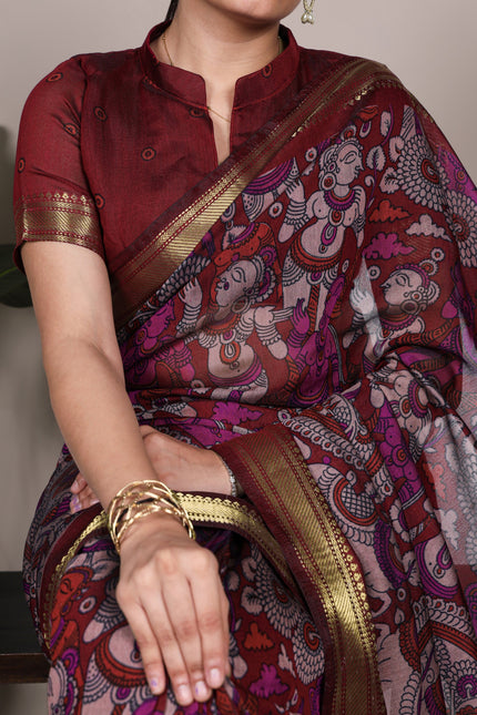 Elegant Kalamkari artistry Saree SS627