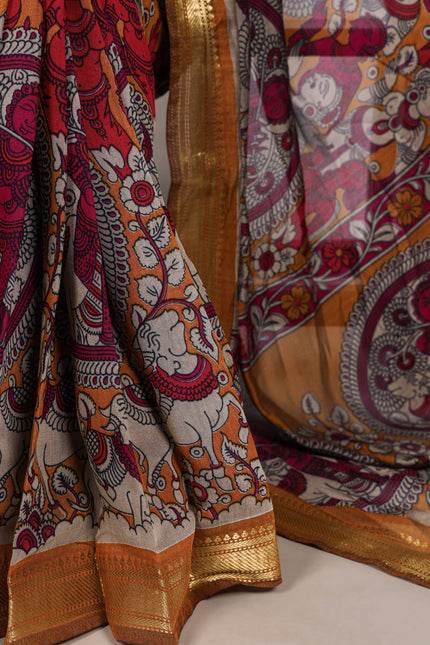 Elegant Kalamkari artistry Saree SS627