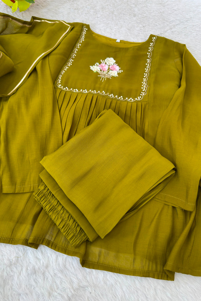 Pure Viscos Mul Chanderi Gown SS643