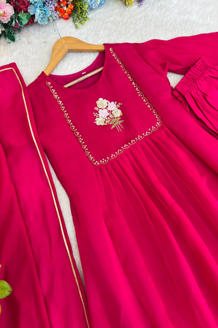 Pure Viscos Mul Chanderi Gown SS643