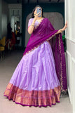 blouse ustitched / PURPLE