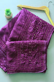 blouse unstitched / PURPLE