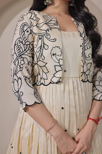 Tussar silk Kalamkari print SS665