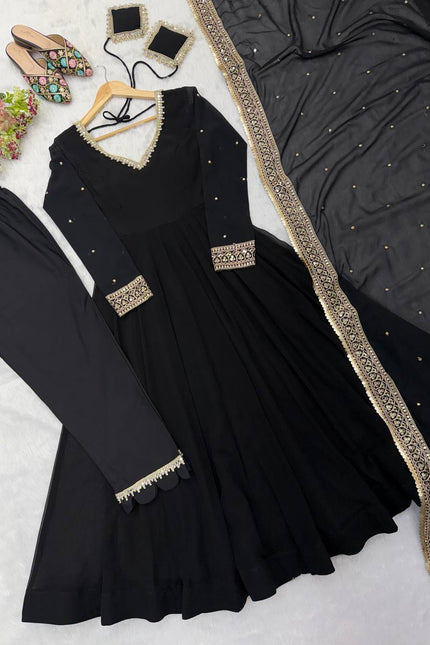 Georgette Sequence Embroidery Gown SS658