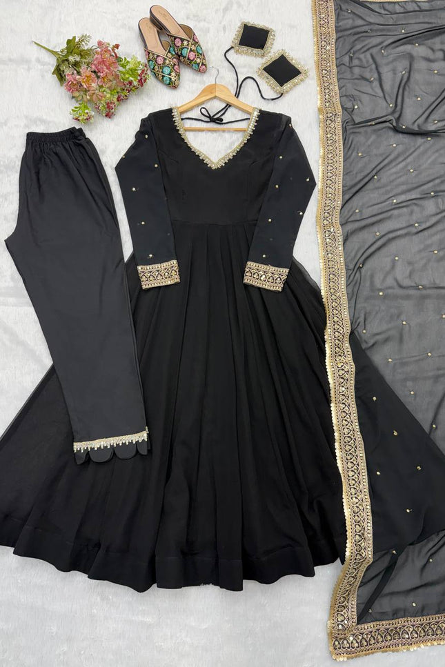 Georgette Sequence Embroidery Gown SS658