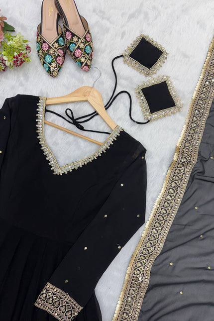 Georgette Sequence Embroidery Gown SS658