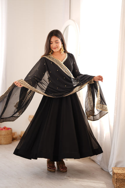 Georgette Sequence Embroidery Gown SS658