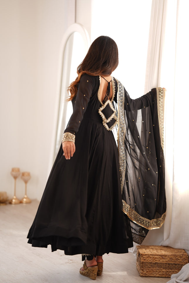 Georgette Sequence Embroidery Gown SS658