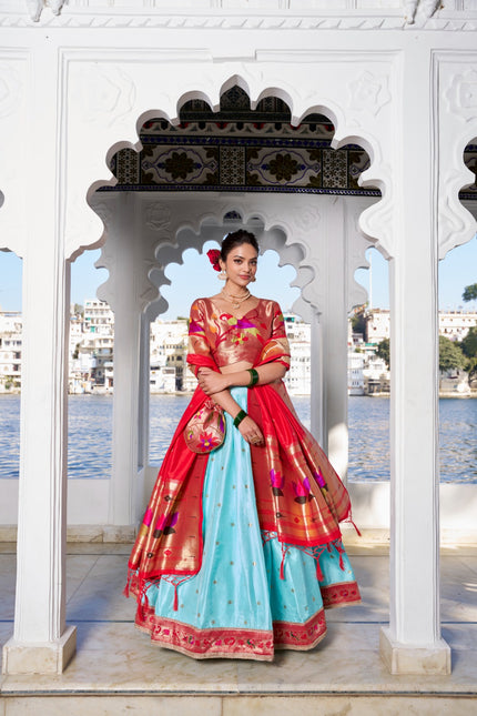 Jacquard Silk Paithani lehanga SS666