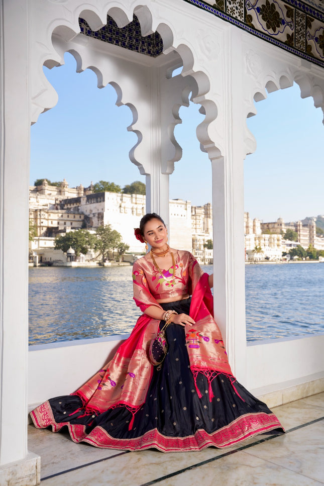 Jacquard Silk Paithani lehanga SS666
