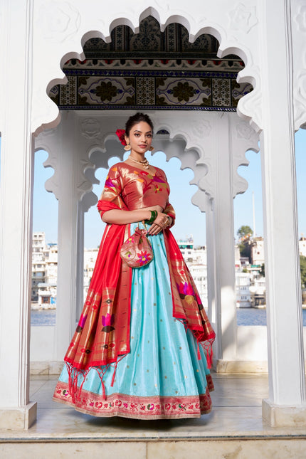Jacquard Silk Paithani lehanga SS666