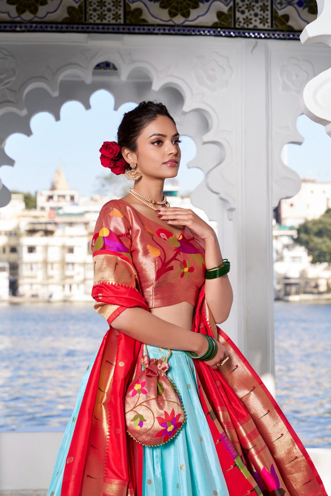 Jacquard Silk Paithani lehanga SS666