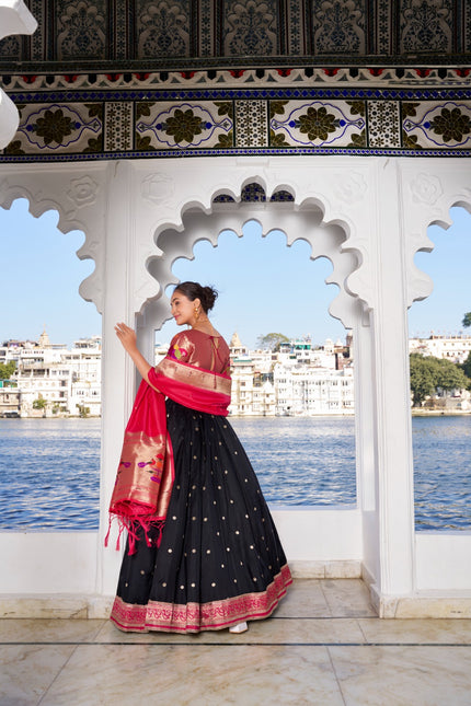 Jacquard Silk Paithani lehanga SS666