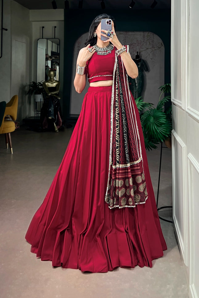Adorned with Mirror Lace Touch-Up lehanga SS667