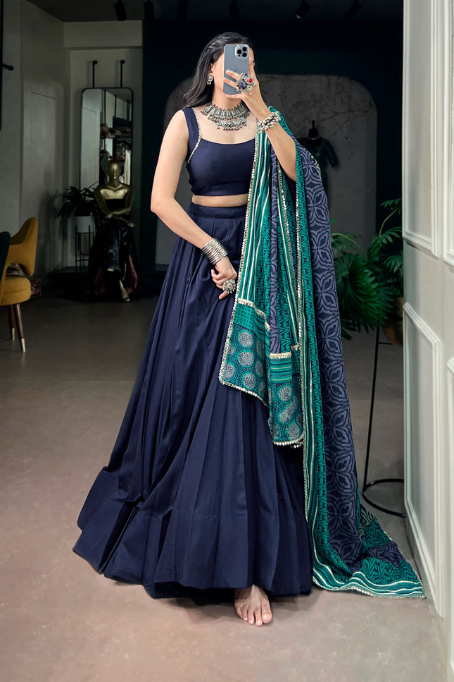 Adorned with Mirror Lace Touch-Up lehanga SS667