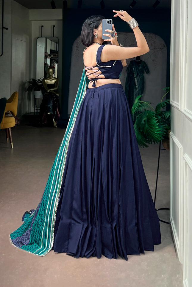 Adorned with Mirror Lace Touch-Up lehanga SS667