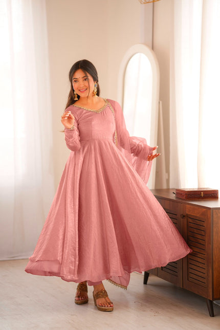 Doremon Crush With Real Mirror work Anarkali SS679