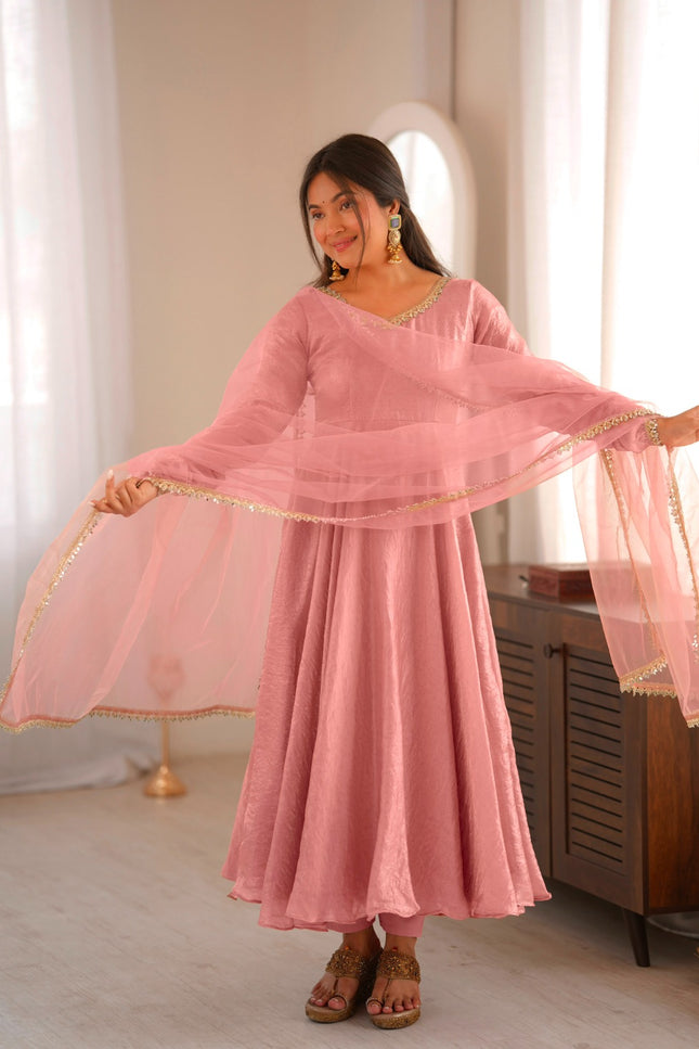 Doremon Crush With Real Mirror work Anarkali SS679