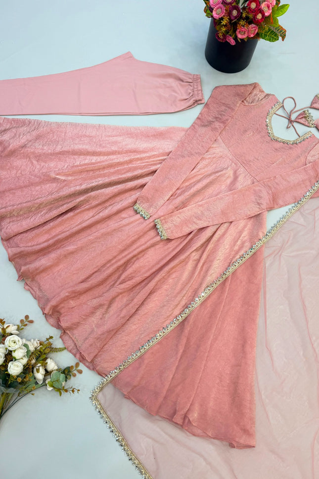 Doremon Crush With Real Mirror work Anarkali SS679