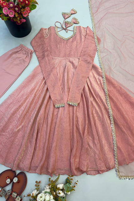 Doremon Crush With Real Mirror work Anarkali SS679