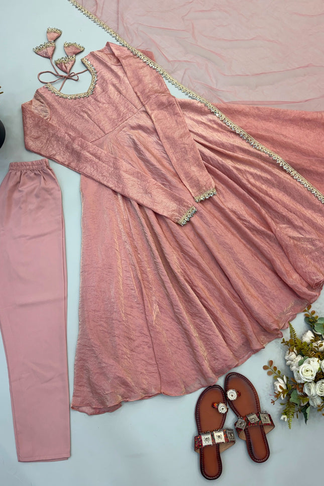 Doremon Crush With Real Mirror work Anarkali SS679